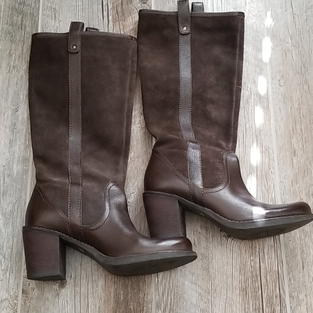 Naturalizer Brown Suede/Leather Tall Riding Boots